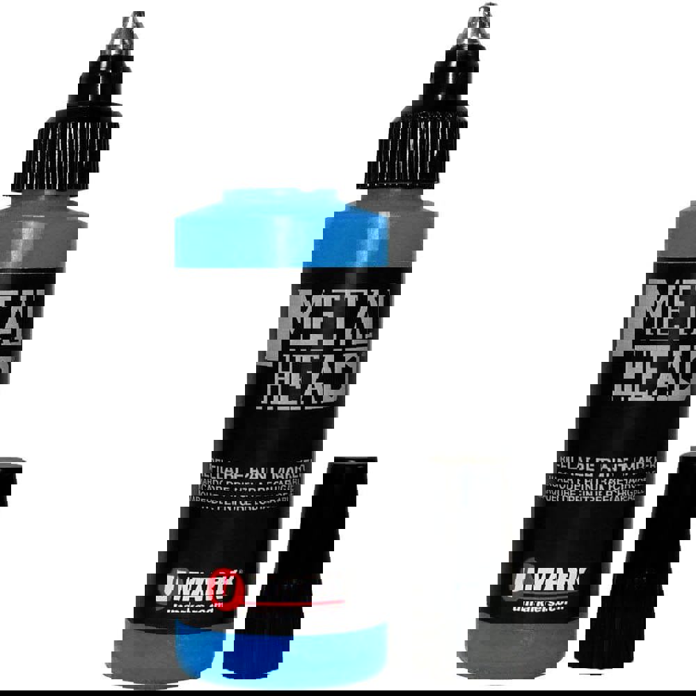 Markers & Paintsticks; Marker Type: Liquid Paint Marker; Tip Shape: Point; Color: Blue; Ink Type: Oil Base; Tip Type: Ball Point; For Use On: Concrete; Metal; Steel; Lumber; Stroke Width (Fractional Inch): 5/32; Minimum Temperature (C - 2 Decimals): -46.0